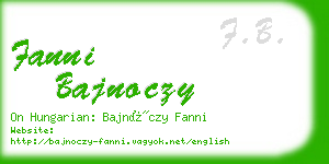 fanni bajnoczy business card